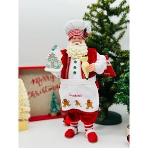 Santa Claus Baker Holiday  Christmas Decor 10.5"